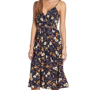 NWT J.O.A. Floral cutout dress, xs